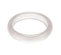 APGLSXY Brazalete blanco para uso diario, suave cuarzo jade redondo para joyas limpias, uso en capas, brazalete blanco de cuarzo jade translúcido redondo sin cordones para uso diario, One Size, como