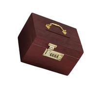 APGLSXY Caja rectangular de madera con múltiples compartimentos, organizadores de almacenamiento para joyas, accesorios de escritorio, caja organizadora de escritorio pequeña con