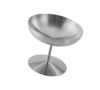 APGLSXY Cuencos de acero inoxidable con diseño retro para ensaladas, helados, postres y platos con pie de soporte para helado