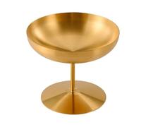 APGLSXY Cuencos de acero inoxidable con diseño retro para ensaladas, helados, postres y platos con pie de soporte para helado