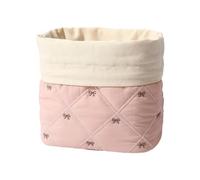 APGLSXY Elegante estuche de maquillaje de viaje con lazo bordado en mezcla de algodón suave para organización portátil, bolsa de polialgodón