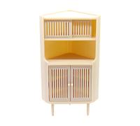 APGLSXY Estante de esquina para muebles de gabinete en miniatura para casas de muñecas, accesorios vintage decorativos, casas de muñecas, modelo de muebles