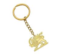 APGLSXY Exquisito llavero de metal con temática de Irán que muestra una geografía detallada, perfecto para coleccionistas y entusiastas, llavero de mapa de Irán, dorado, B