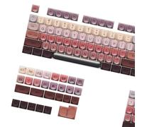 APGLSXY Juego de 132 teclas ergonómicas de PBT + PC HOA de 10 mm de altura para interruptores y entusiastas del teclado, teclas de repuesto para teclado mecánico