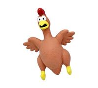 APGLSXY Juguete chirriante con forma de pollo, patrón de puntos, resistente a la masticación, juguete de gallina de látex interactivamente para mascotas, suministro de durabilidad para masticar