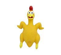 APGLSXY Juguete chirriante con forma de pollo, patrón de puntos, resistente a la masticación, juguete de gallina de látex interactivamente para mascotas, suministro de durabilidad para masticar