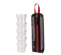APGLSXY Kits de viaje para camping, soporte de viaje con bolsa de almacenamiento portátil de condimentos, 5 botellas de condimentos para equipo de pesca