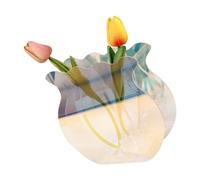 APGLSXY Maceta de acrílico transparente con diseño contemporáneo, pequeños jarrones para arreglos florales para el hogar, oficina, decoración de boda, pecera simple