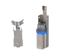 APGLSXY Marco de aluminio USB B tipo B macho para construcción y reparación de cables de datos de impresora, conectores tipo apertura de 6 mm