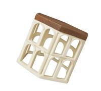 APGLSXY Mesa de té hexagonal escala 1:12, figura de muebles en miniatura de resina para casa de muñecas, paisaje con diseño retro, decoración de escena, accesorios para casa de muñecas