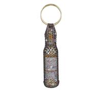 APGLSXY Meshes - Soporte para botellas de diamantes de imitación incrustados, elegantes bolsas de regalo de vino para mujeres y niñas, elegantes bolsas con asa de metal elegante y mallas de diamantes