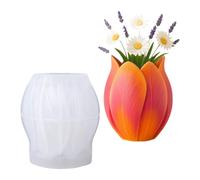 APGLSXY Moldes de silicona con forma de flor 3D para hacer bolígrafos, macetas Conrete, decoración del hogar, resina fundida, cera de vela