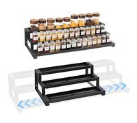 APGLSXY Organizador de condimentos de metal extensible para múltiples usos, incluyendo almacenamiento de cosméticos en la cocina, de lo contrario, estante de cocina permanente
