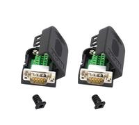 APGLSXY Paquete de 2 adaptadores DB9pin sin soldadura de 9 pines D SUB RS232 RS485 módulo de conectores de terminal incluye tornillo/tuerca