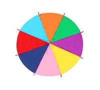 APGLSXY Paracaídas arco iris con, juguete de tela sensorial de 8 colores para jugar al aire libre y coordinación física Muñecas de educación temprana para