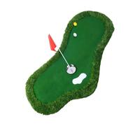 APGLSXY Piscina grande flotante verde con agujero de acero inoxidable, 65 x 120 cm, alfombrilla de EVA y pelotas de entrenamiento, entretenimiento familiar de golf