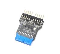 APGLSXY Placa base divisora USB de 19 pines USB 2.0 a dos USB 2.0 de 9 pines hembra adaptador de extensión para conectividad mejorada, extensión de cabecera