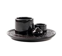 APGLSXY Porta incienso multiusos de cerámica para cenizas, bandeja de colección para inciensos, conos de palo y quemadores de madera Santo, soportes para ceremonias de meditación