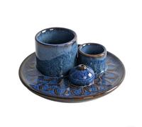 APGLSXY Portainciensos multiusos de cerámica para cenizas, bandeja de colección para inciensos, conos de palo y quemadores de madera Santo, soportes para ceremonias de meditación