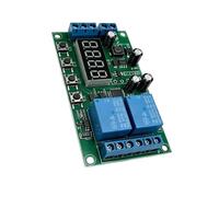 APGLSXY Programación de botones de visualización de 7 a 30 V de placa de | Módulo de salida de dos canales con control de ciclo de retardo para instalaciones de paneles