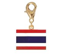 APGLSXY Pulsera de acero inoxidable con cierre de langosta, colgante de país para viajes, regalo, accesorio de pulsera de bandera