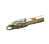 APGLSXY Silbatos portátiles de emergencia de peso ligero de latón de un solo tubo, silbatos de árbitro, accesorios de exploración, herramienta al aire libre, llavero de latón