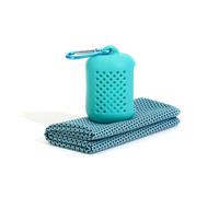 APGLSXY Toalla de natación para correr, fitness, toalla deportiva con caja de silicona para mochileros, tenis, natación y uso diario, viajes al aire libre, secado rápido con caja de silicona