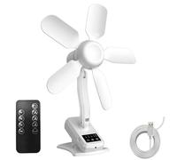 APGLSXY Ventilador compacto de clip USB con cable de 1 m, 3 ajustes ajustables, base plegable para laptop, viajes, picnic, configuración USB