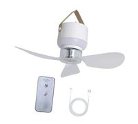 APGLSXY Ventilador de camping recargable por USB de 11.4 pulgadas con control remoto y luz LED, 3 velocidades, 3 niveles de brillo para tienda de campaña, control remoto al aire libre, ventilador de