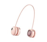 APGLSXY Ventilador de cuello portátil con alimentación USB con rotación de 360 grados y ajuste de 5 velocidades para desplazamientos deportivos, ventilador de cuello portátil