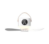 APGLSXY Ventilador de techo colgante silencioso con ventilador de carga USB remoto para acampar al aire libre y uso en interiores, aire refrescante, 7200 mAh/3600 mAh, control de techo