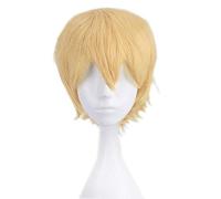 APH cosplay pelucas 12inch prince Golden Short Fluffy Layered Synthetic Hair para hombres APH Axis Powers Hetalia Cosplay Wig + peluca cap aph 049-12
