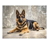 Aphila Diamond Art - Kit de pintura de diamantes 5D de pastor alemán marrón, cuentas redondas por número, bordado de mosaico, artes y manualidades para sala de estar, dormitorio, decoración de pared