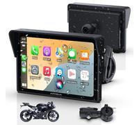 APHQUA 522 CarPlay Moto Pantalla Táctil Impermeable de 5 Pulgadas, CarPlay y Android Auto Inalámbricos, Bluetooth, Navegación GPS, Siri y Asistente de G00gle