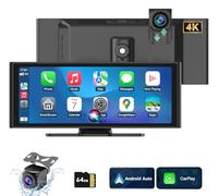 aphqua Car Tablet Pro Max 2025 - Pantalla CarPlay para Apple, Android - Audio Carplay de 10.26 pulgadas con cámara frontal y trasera 4K HD, estéreo inalámbrico para automóvil con enlace de espejo de