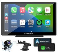 APHQUA Newest Wireless A-pple Carplay & Android Auto, très Grand Écran de 9 pouces Pantalla táctil Digital Media Autoradio Receptor Inalámbrico Portable Autoradio con Mirror Link, Google, Bluetooth