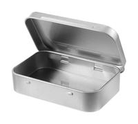 Aphumedc Contenedores de metal rectangulares vacíos con bisagras, mini caja de almacenamiento portátil con tapa, pequeño contenedor de almacenamiento para caramelos, llaves, aretes, almacenamiento de