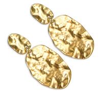 Aphumedc Pendientes dorados para mujer, pendientes grandes en forma de abanico, con flores, pendientes bohemios, para mujeres, novia, mamá, niñas, contribuciones, gotas, dorados, pendientes colgantes