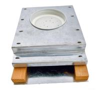 Apiary - Comedero de entrada de colmena de abeja de madera, dispensador de agua de abeja con tapa de aluminio, madera natural al aire libre para herramientas de nutrición de abejas para equipos de