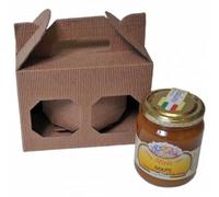 APICOLTURA.COM Caja de tarros Havana para 2 tarros de 500 g de miel Marrone
