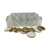 APICOLTURA.COM Tarro de cristal para 500 g de miel, con tapón (paquete de 20 tarros)