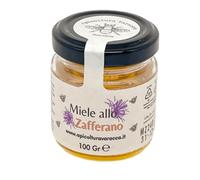 Apicoltura Varacca Miel con Azafrán 100 g, no pasteurizada, miel gourmet artesanal italiana, sabor intenso, natural, ideal para quesos y recetas