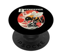 Apicultor - Abeja Beekeeper Y2K con Estilo Gráfico Japonés PopSockets PopGrip Adhesivo