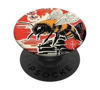 Apicultor - Abeja Y2K con Estilo Gráfico Japonés PopSockets PopGrip Adhesivo