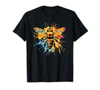 Apicultor Apicultura Abejas Miel Abeja Colorida Pintura Salpicadura Camiseta