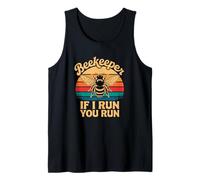 Apicultor If I Run You Run Humor Divertido de colmenar de Abejas Camiseta sin Mangas