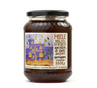 Apicultura Castel Belfort - Miel de mielada de bosque 100% italiana, elaborada en frío, miel natural artesanal, ideal para meriendas, quesos y postres, 1 kg
