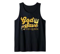 Apicultura Humor Dios Salve a la Reina Divertido Apicultor Camiseta sin Mangas