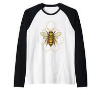 Apicultura Miel Amante De Las Abejas Panal Apiario Apicultores Camiseta Manga Raglan