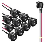 APIELE Interruptor basculante de 10 piezas, 2 posiciones ON-Off con SPST 2 Pins Wippschalter,AC 6A/250V 10A/125V 12VDC Botón Rocker Interruptor basculante para hogares, industria,DIY KCD1-5-101